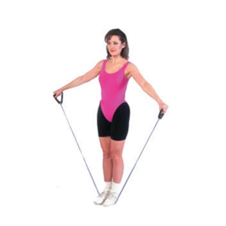 Cando International Exercise Tubing with Handles Exerciser - 18 Inch - Red - Easy 1330488